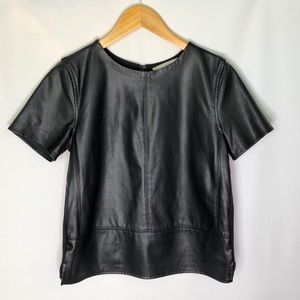 Faux Leather Top / T-Shirt Style